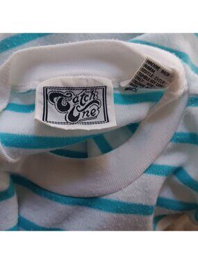 New Wave True Vintage Women's Small T-shirt Sleeveless Striped Top Buttery Trash